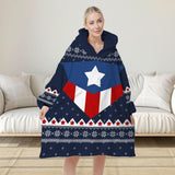 Personalized Super Heroes Snug Oversized Wearable Hoodie Blanket