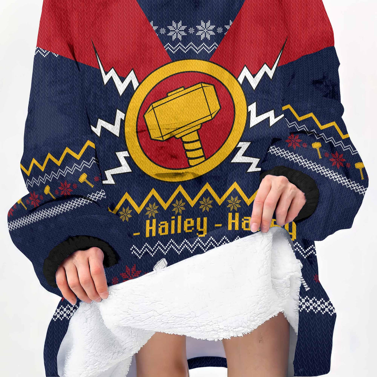 Personalized Super Heroes Snug Oversized Wearable Hoodie Blanket