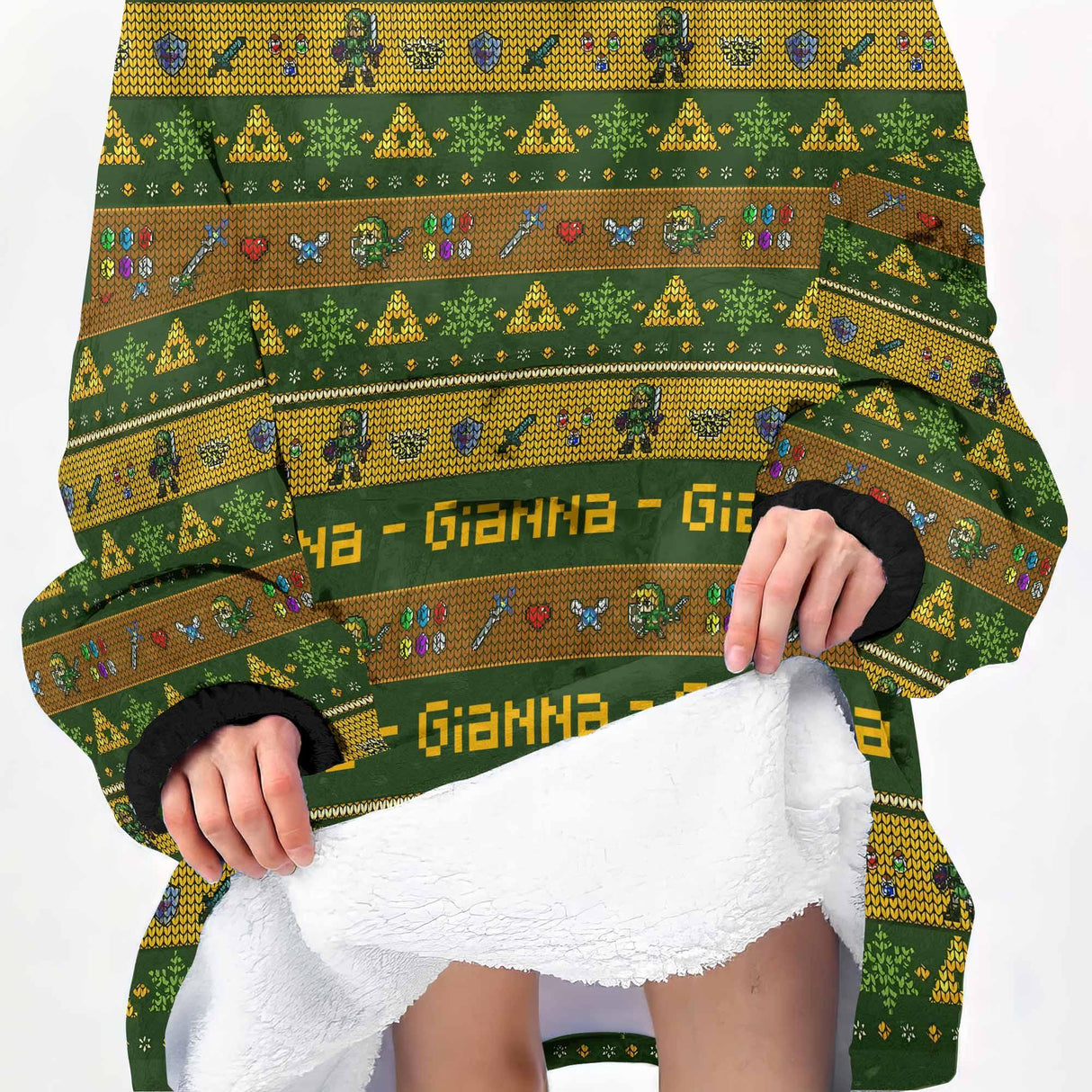 Personalized Link Adventure Zelda Snug Oversized Wearable Hoodie Blanket