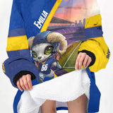 Personalized Los Angeles Football Snug Oversized Wearable Hoodie Blanket