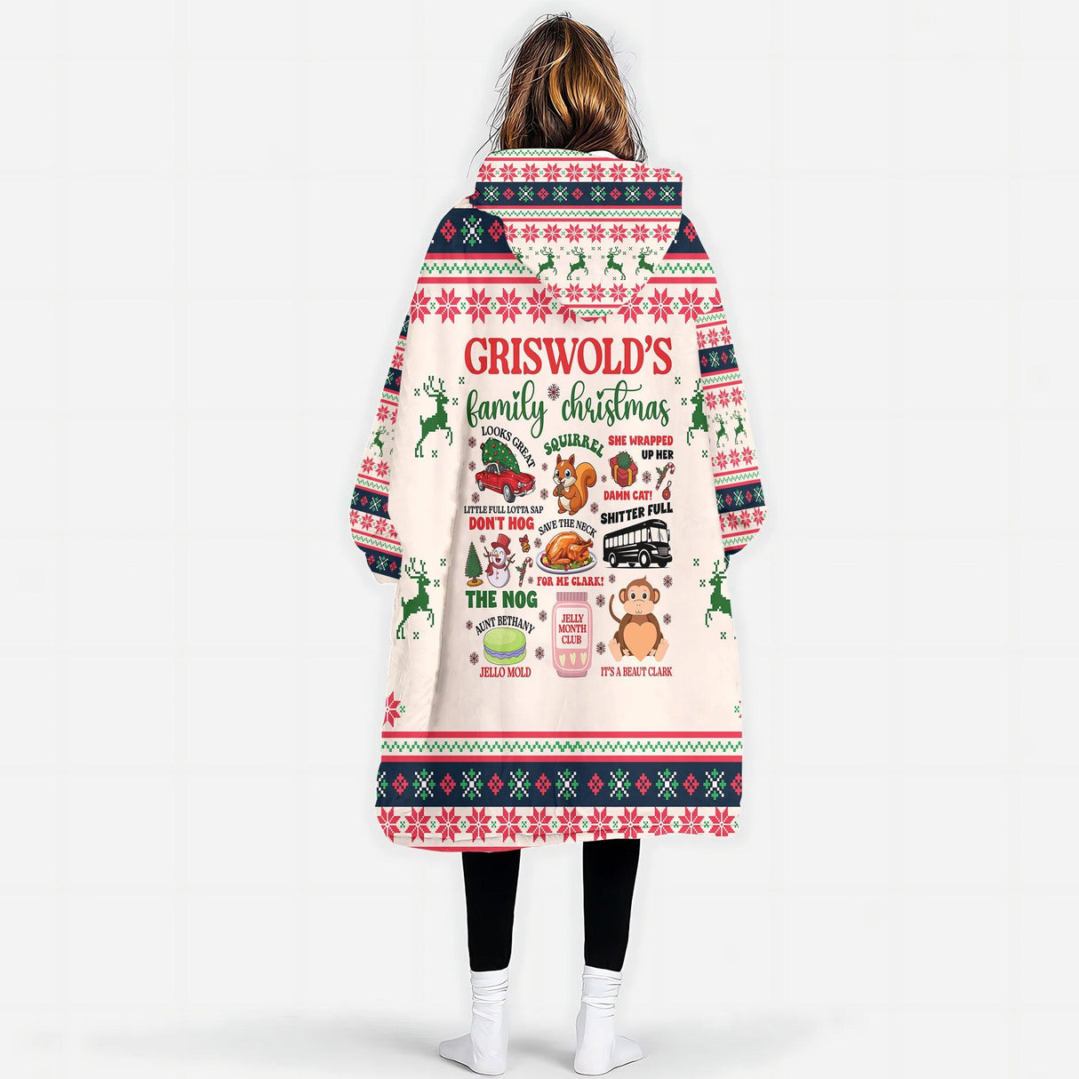 Personalized Griswold's Family Christmas Snug Oversized Wearable Hoodie Blanket