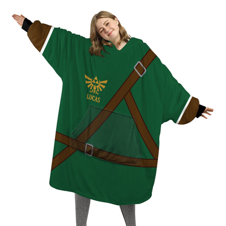 Personalized Snug Oversized Sherpa Wearable The Legend of Zelda Nintendo Hoodie Blanket