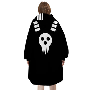 Personalized Snug Oversized Sherpa Wearable Soul Eater - Death The Kid Hoodie Blanket