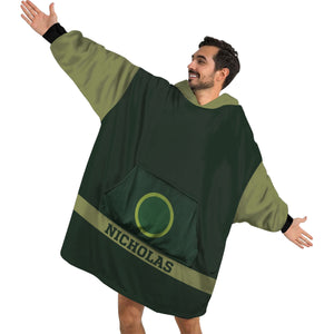 Personalized Snug Oversized Sherpa Wearable Earth Kingdom Avatar Hoodie Blanket