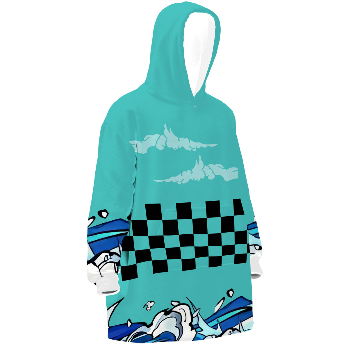 Personalized Snug Oversized Sherpa Wearable Tanjiro Kamado Demon Slayer Hoodie Blanket