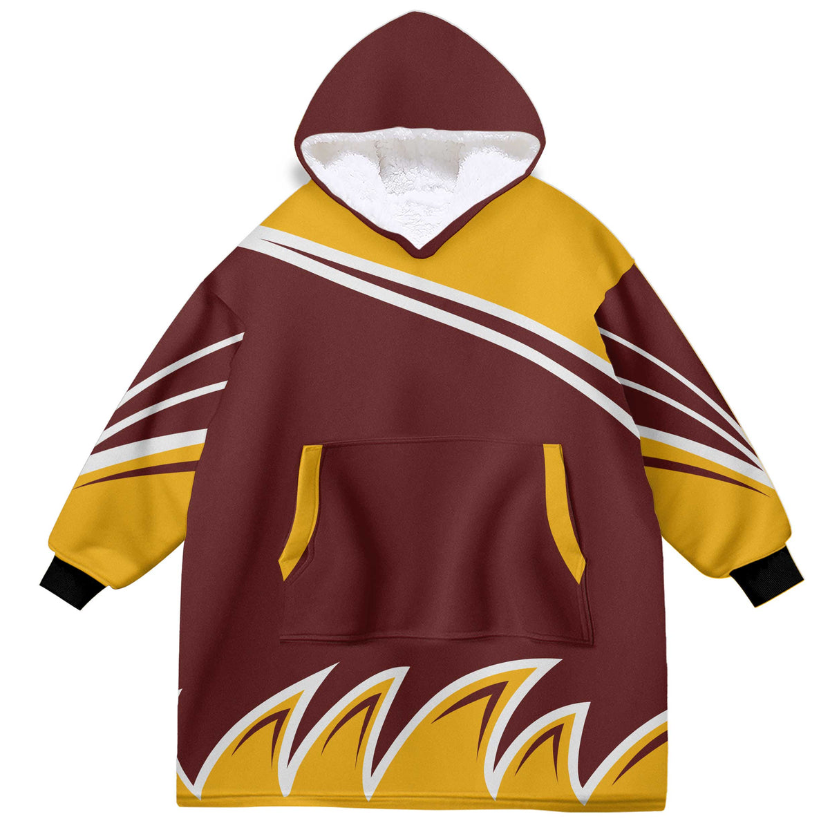 Personalized Snug Oversized Sherpa Wearable Washington Football Hoodie Blanket