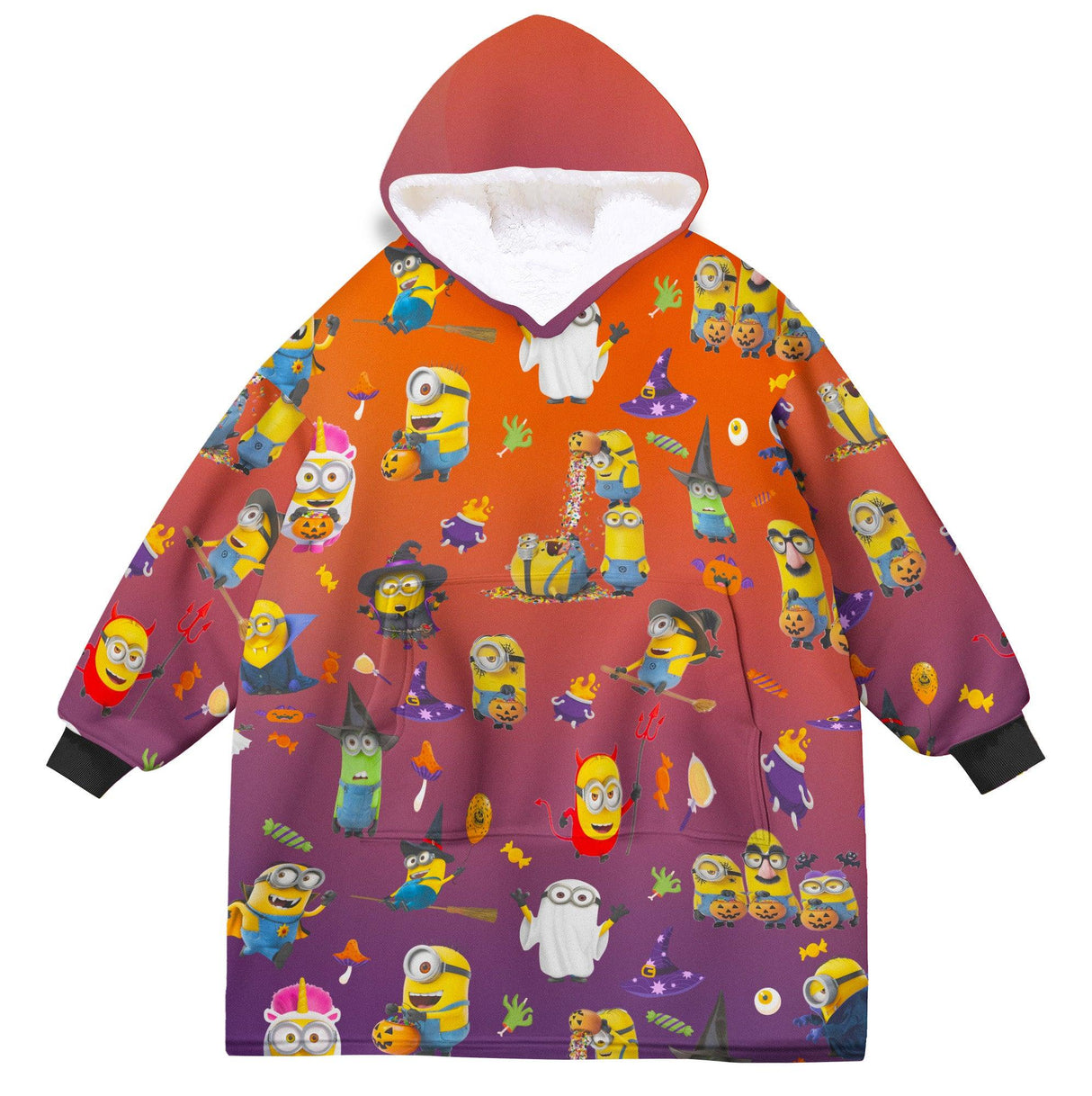 Custom Personalized Halloween Snug Oversized Wearable Hoodie Blanket