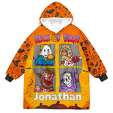 Custom Personalized Halloween Snug Oversized Wearable Hoodie Blanket