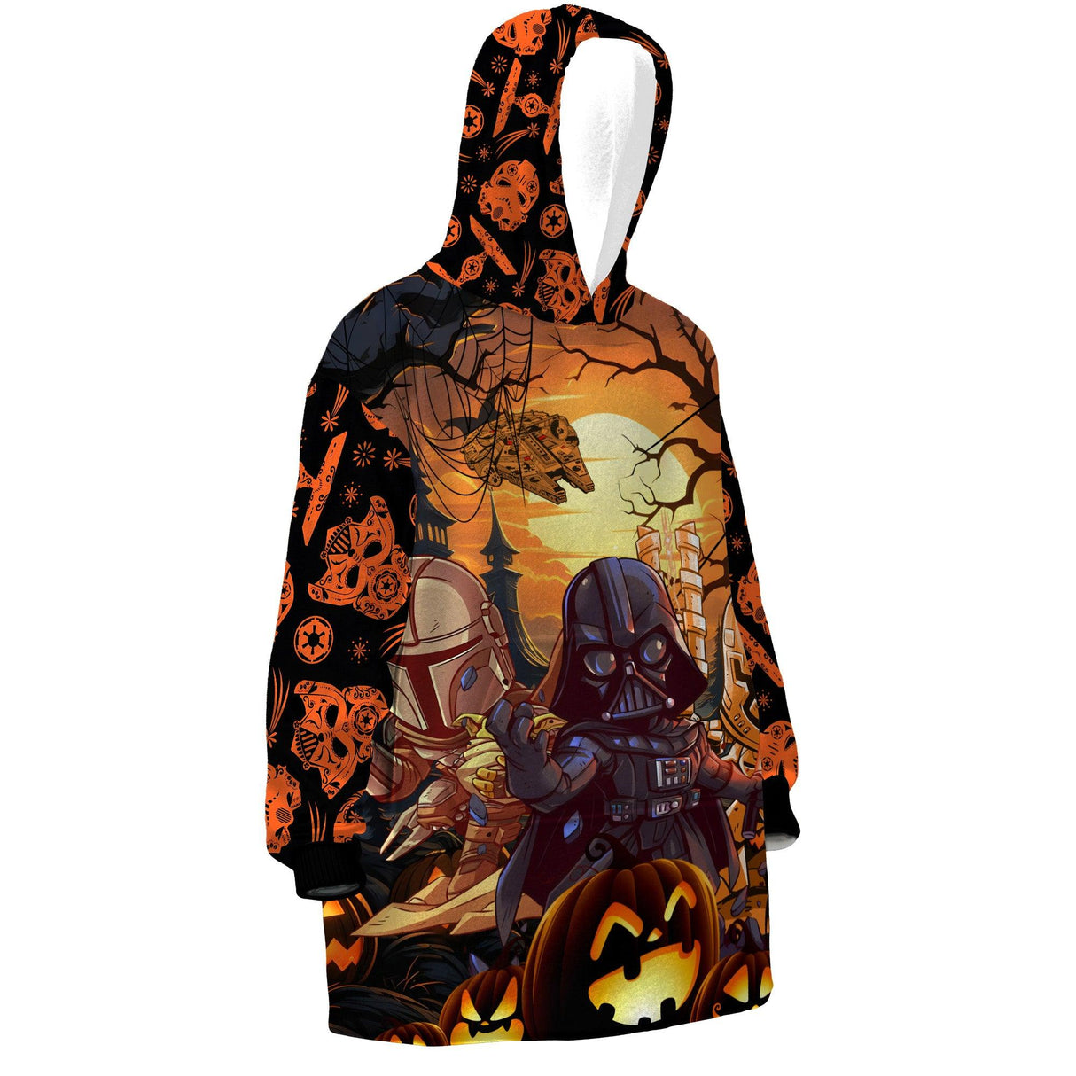 Custom Personalized Halloween Spooky Scifi Galaxy Snug Oversized Wearable Hoodie Blanket