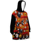 Custom Personalized Halloween Snug Oversized Wearable Hoodie Blanket