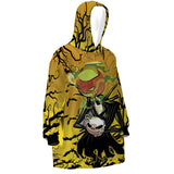 Custom Personalized Halloween Spooky Jack Nightmare Snug Oversized Wearable Hoodie Blanket