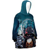 Custom Personalized Halloween Spooky Scifi Galaxy War Snug Oversized Wearable Hoodie Blanket