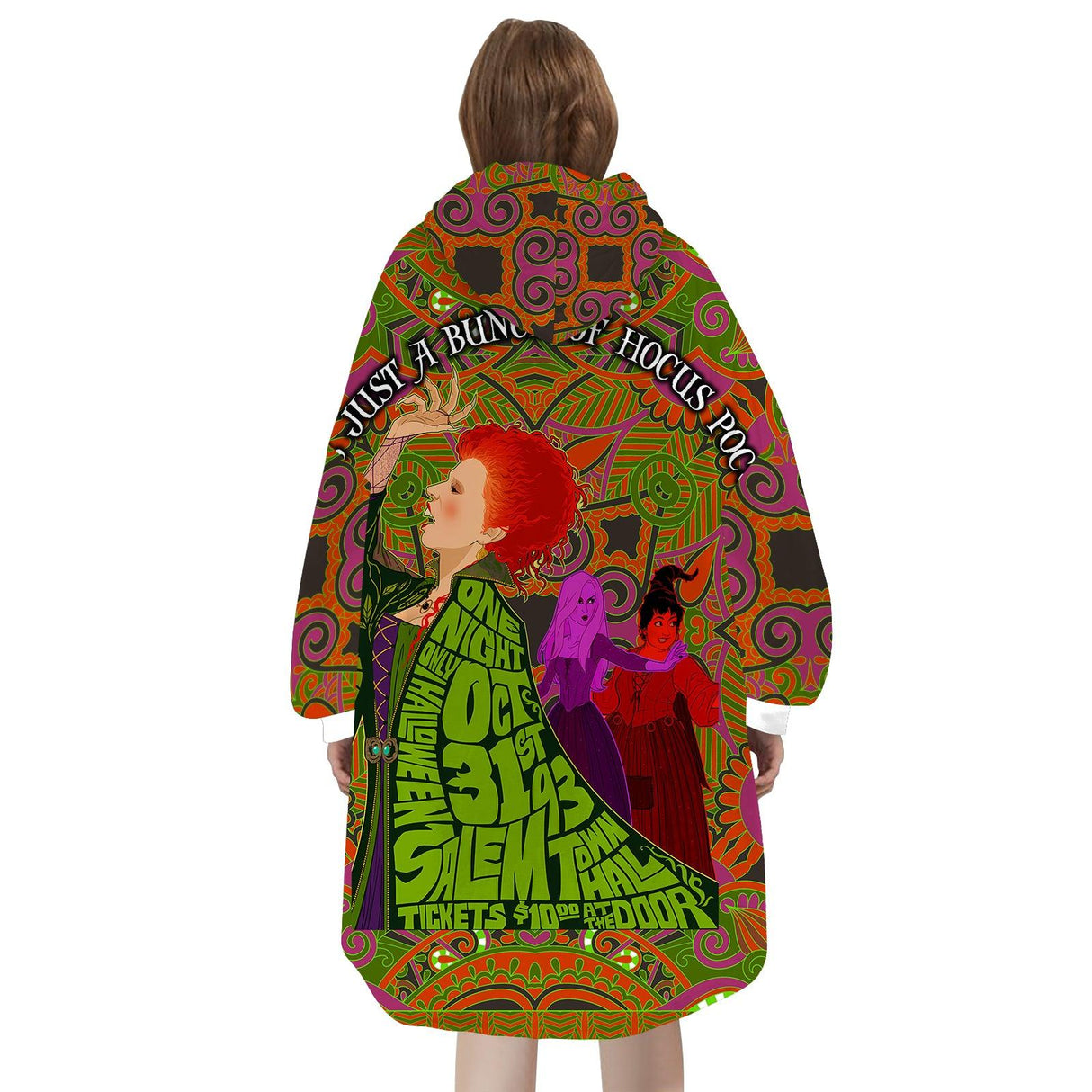 Custom Personalized Halloween Snug Oversized Wearable Hoodie Blanket