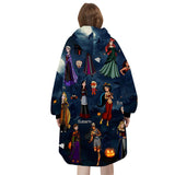 Custom Personalized Halloween Snug Oversized Wearable Hoodie Blanket