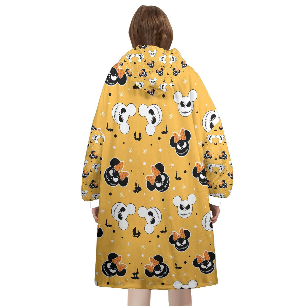 Custom Personalized Cartoon Mouse Halloween Snug Oversized Wearable Hoodie Blanket