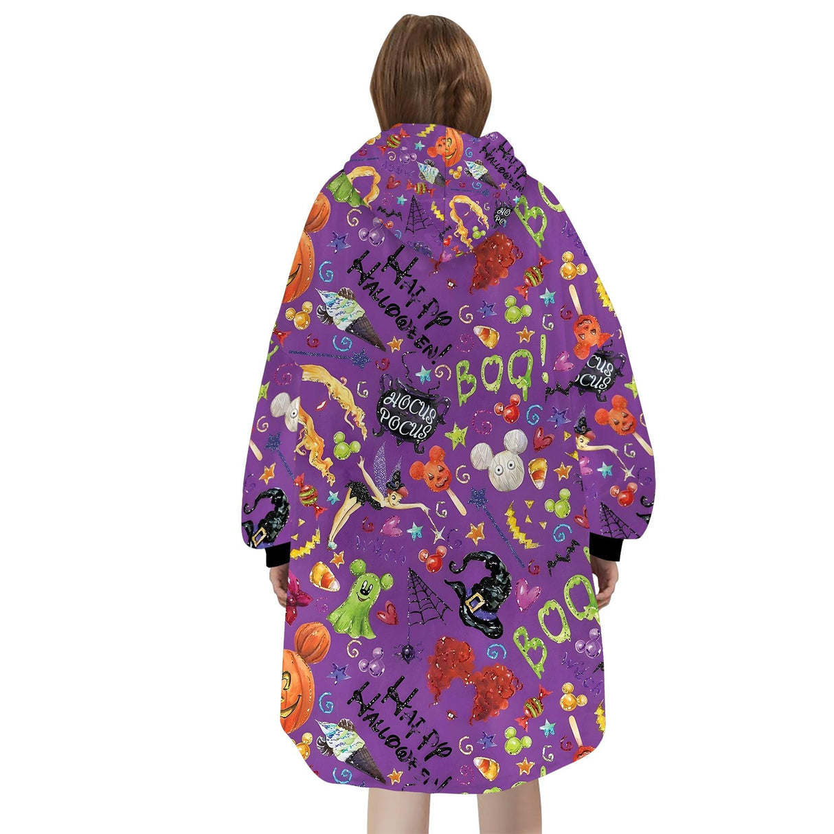 Custom Personalized Halloween Snug Oversized Wearable Hoodie Blanket