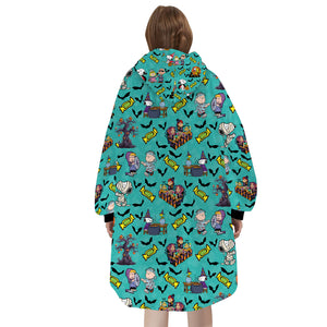 Personalized Snug Oversized Sherpa Wearable Snoopy Dog Halloween Hoodie Blanket