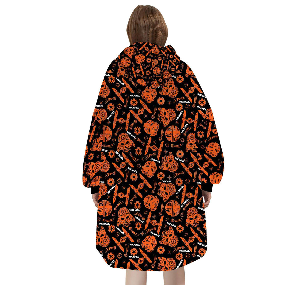 Custom Personalized Halloween Spooky Scifi Galaxy Snug Oversized Wearable Hoodie Blanket