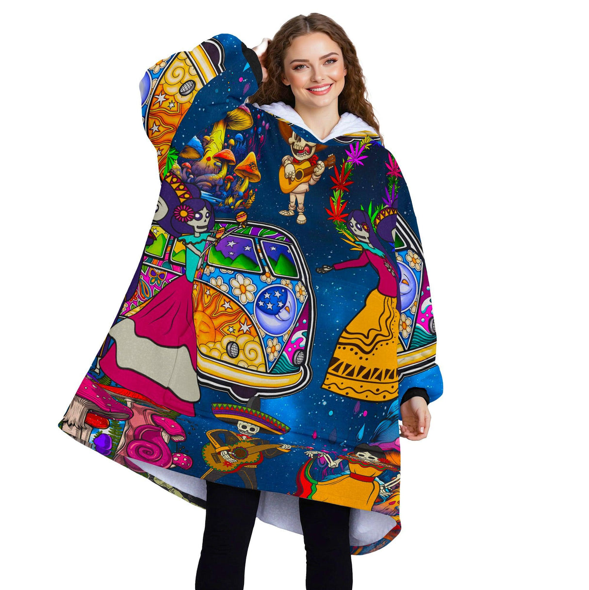 Custom Personalized Halloween Snug Oversized Wearable Hoodie Blanket