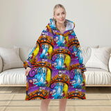 Custom Personalized Halloween Night Before Christmas Snug Oversized Wearable Hoodie Blanket