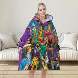 Custom Personalized Halloween Snug Oversized Wearable Hoodie Blanket