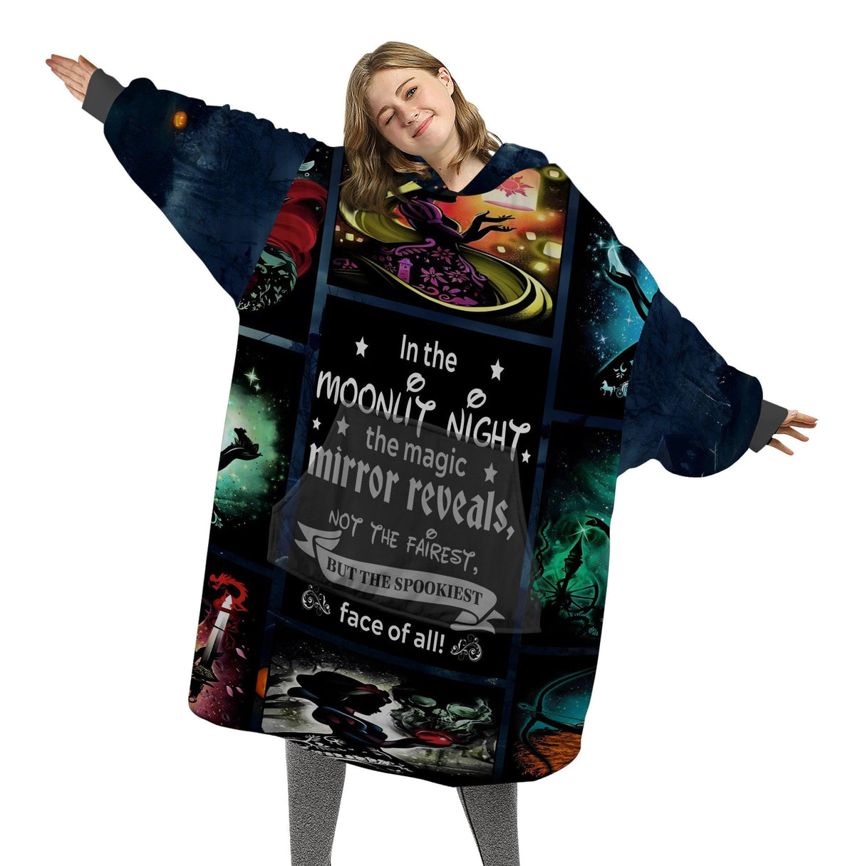 Custom Personalized Halloween Snug Oversized Wearable Hoodie Blanket