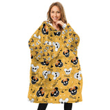 Custom Personalized Cartoon Mouse Halloween Snug Oversized Wearable Hoodie Blanket