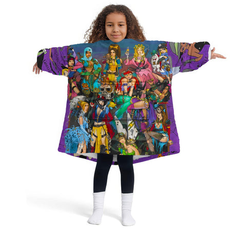 Custom Personalized Halloween Snug Oversized Wearable Hoodie Blanket