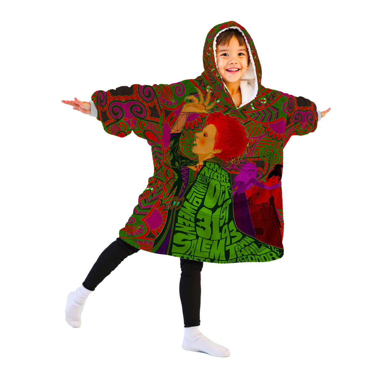 Custom Personalized Halloween Snug Oversized Wearable Hoodie Blanket