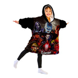 Custom Personalized Halloween Snug Oversized Wearable Hoodie Blanket