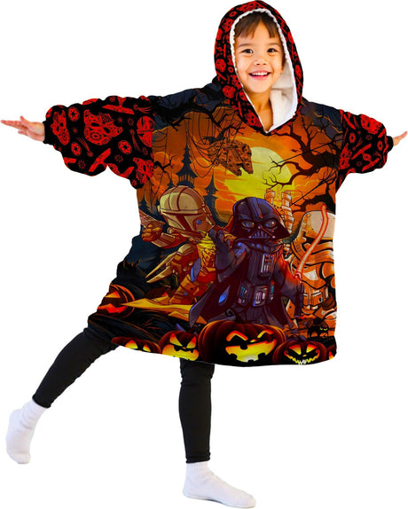 Custom Personalized Halloween Spooky Scifi Galaxy Snug Oversized Wearable Hoodie Blanket