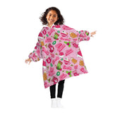 Custom Personalized Y2K Retro Trendy Dolls Christmas Cookies Snug Oversized Wearable Hoodie Blanket