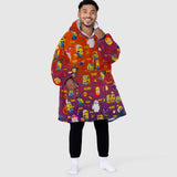 Custom Personalized Halloween Snug Oversized Wearable Hoodie Blanket