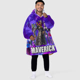 Custom Personalized Halloween Snug Oversized Wearable Hoodie Blanket