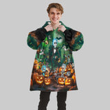 Personalized Rick And Morty The Nightmare Before Christmas Halloween Snug Oversized Wearable Hoodie Blanket