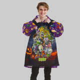 Custom Personalized Halloween Spooky Anime Chibi Snug Oversized Wearable Hoodie Blanket