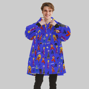 Personalized Snug Oversized Sherpa Wearable Dragon Ball Halloween Hoodie Blanket