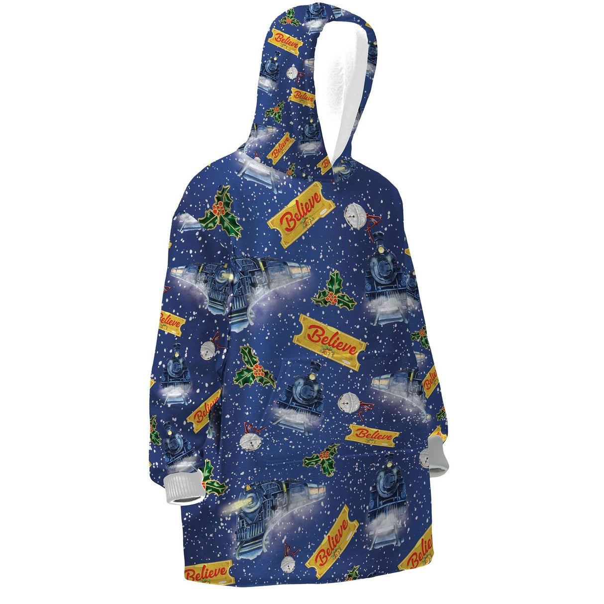 Personalized Believe Polar Express Snug Oversized Wearable Hoodie Blanket