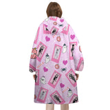 Personalized Halloween Queens Horror Halloween Snug Oversized Wearable Hoodie Blanket