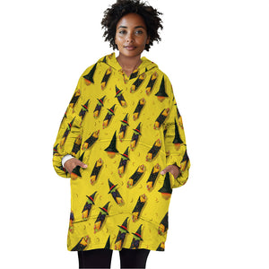 Personalized Snug Oversized Sherpa Wearable Wizard Burritos Hoodie Blanket
