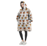 Personalized Cartoon Mouse Cosplay Pumpkin Halloween Snug Oversized Wearable Hoodie Blanket