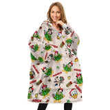 Personalized Magic Mouse Christmas Snug Oversized Wearable Hoodie Blanket