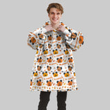 Personalized Cartoon Mouse Cosplay Pumpkin Halloween Snug Oversized Wearable Hoodie Blanket