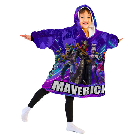 Custom Personalized Halloween Snug Oversized Wearable Hoodie Blanket