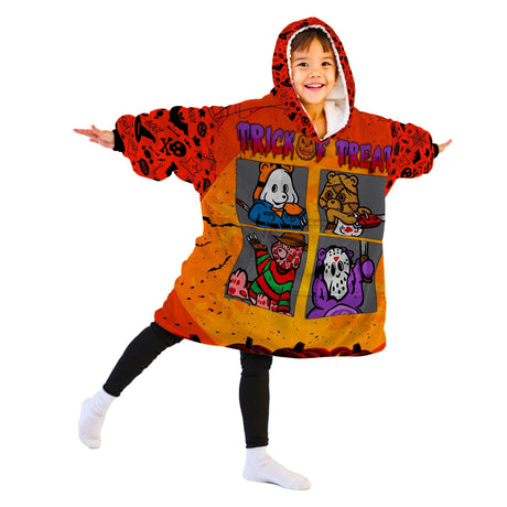 Custom Personalized Halloween Snug Oversized Wearable Hoodie Blanket