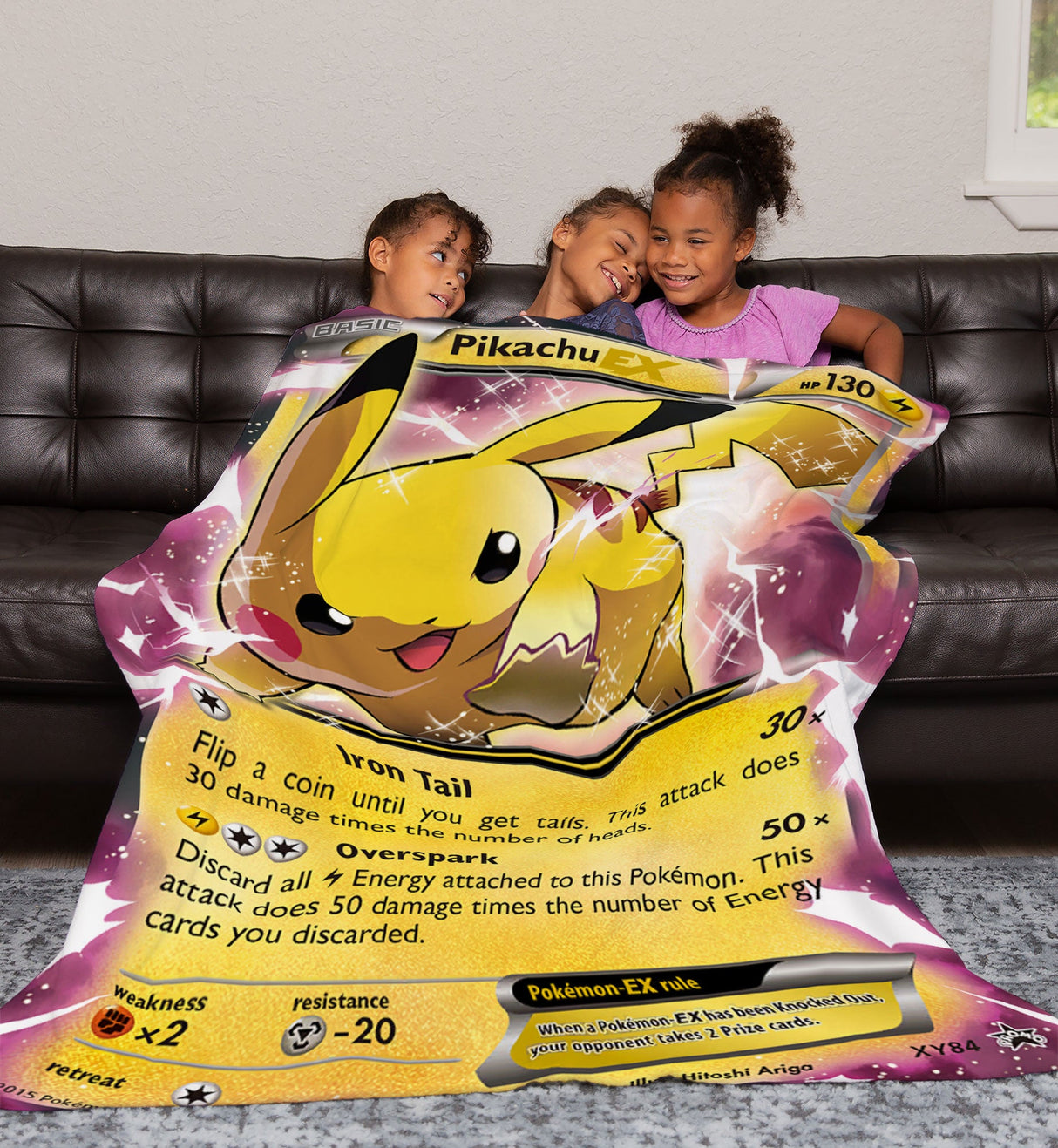 Custom Pikachu EX XY Series Blanket