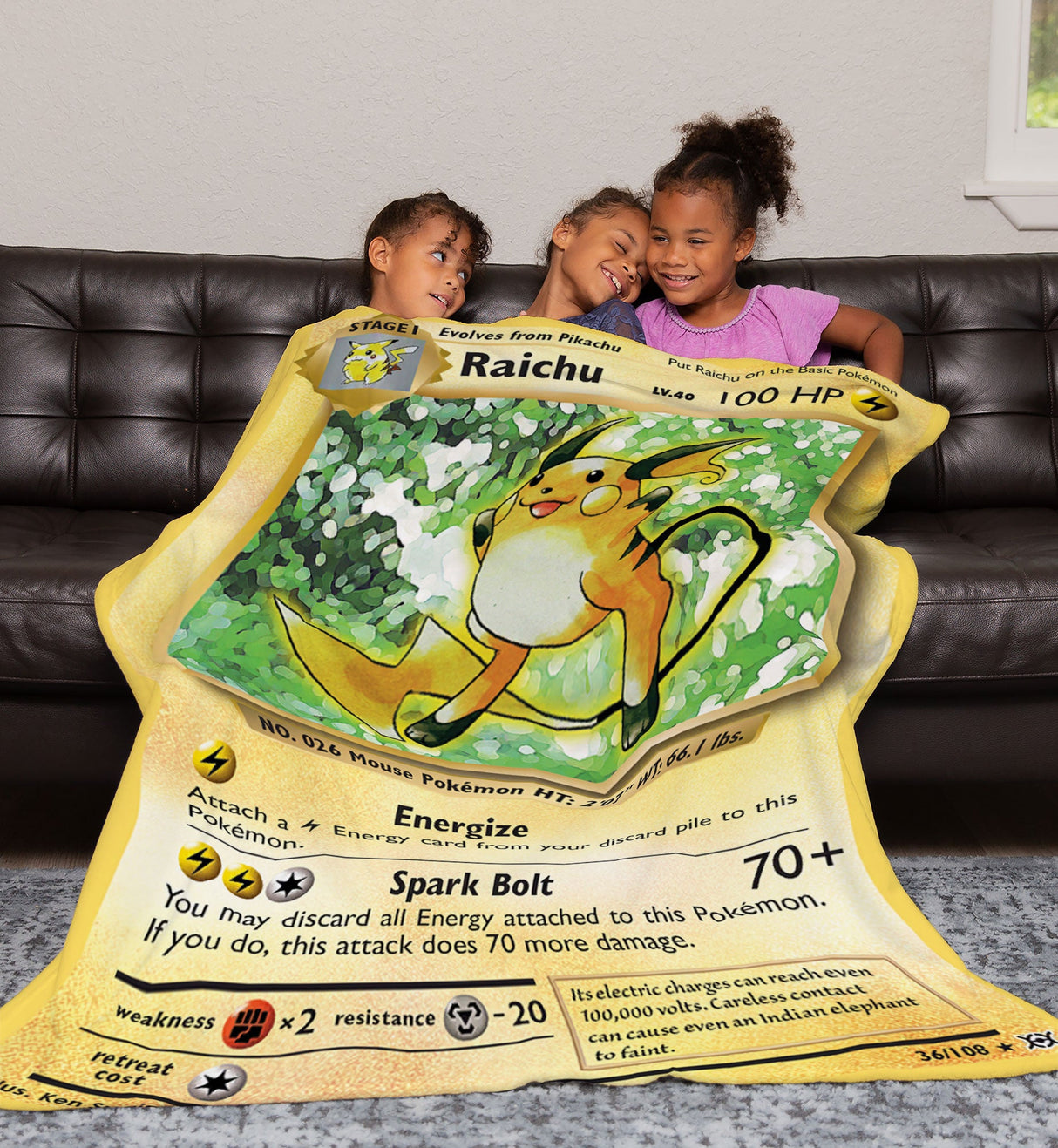 Custom Raichu XY Series Blanket