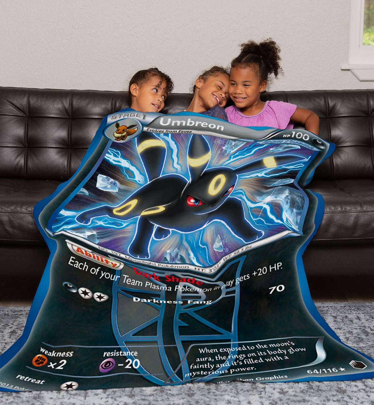 Umbreon Black & White Series Blanket