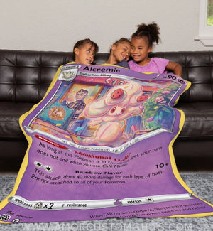 Alcremie Sword & Shield Series Sherpa Blanket | Custom Pk Trading Card Personalize Anime Fan Gift