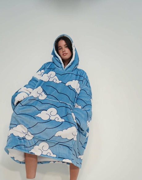 Personalizable Custom Former Water Anime Oversized Sherpa Hoodie Blanket